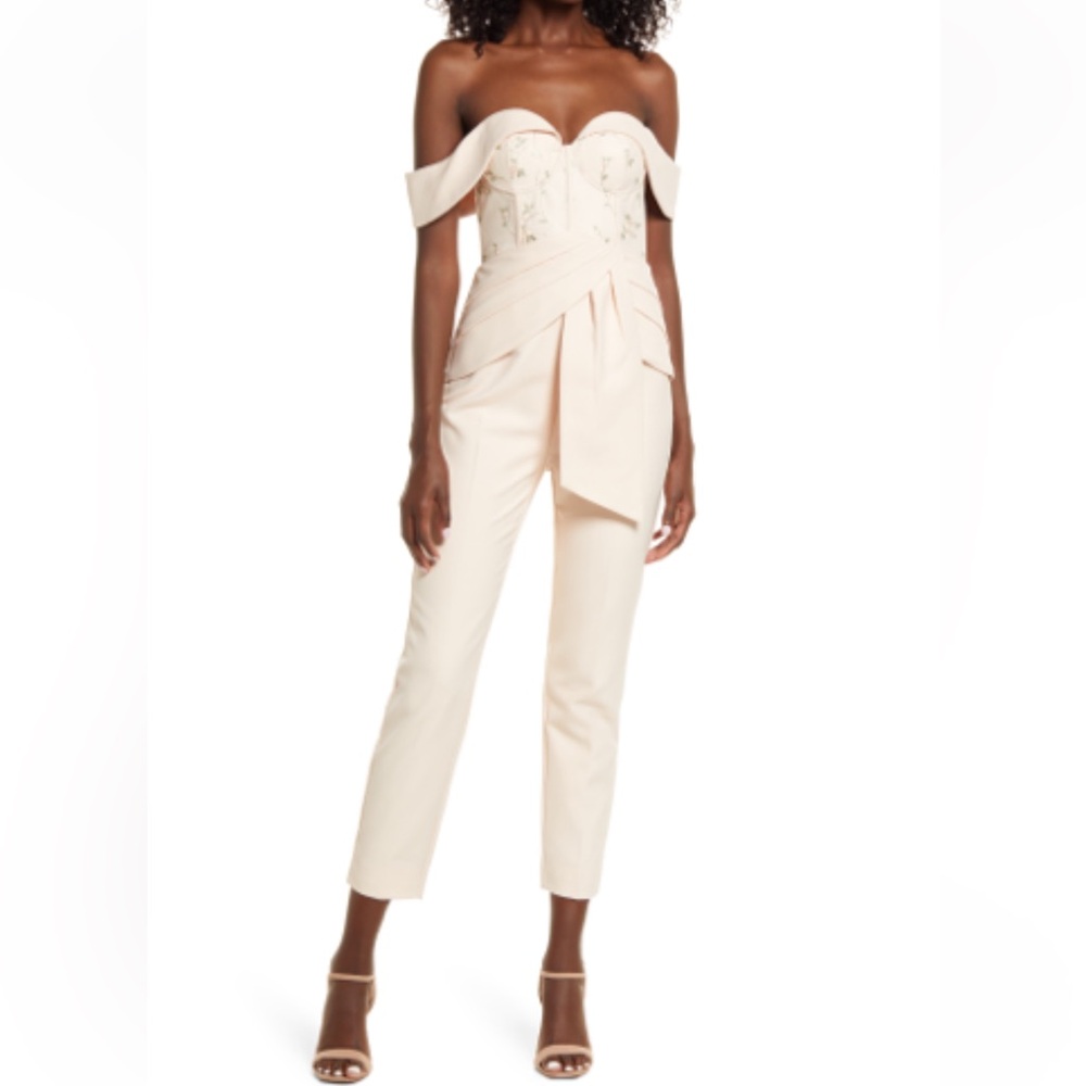 Lavish Alice Embroidered Bodice Corset Jumpsuit